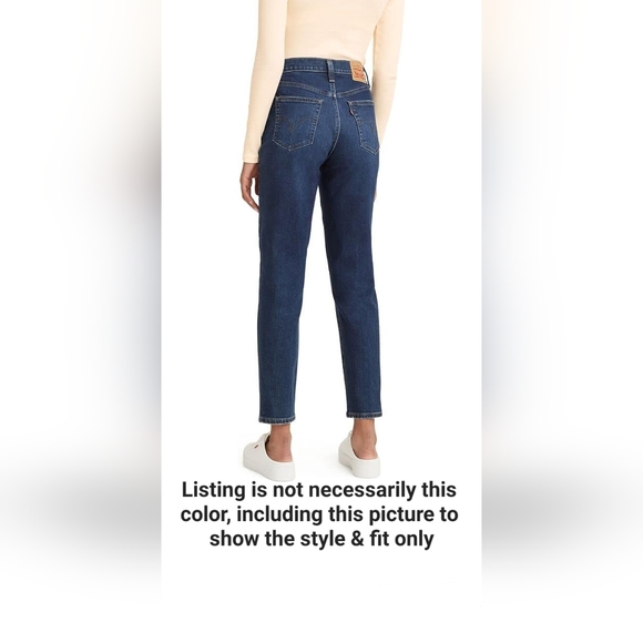 Levi's High Waisted Mom Jeans 32x27 Silvertab Tapered Womens Blue A36990002 Rise - Picture 11 of 12